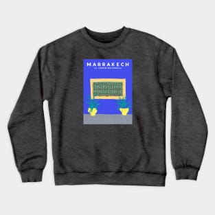 Le Jardin Majorelle, Marrakech (Marrakesh), Morocco Travel Poster Crewneck Sweatshirt